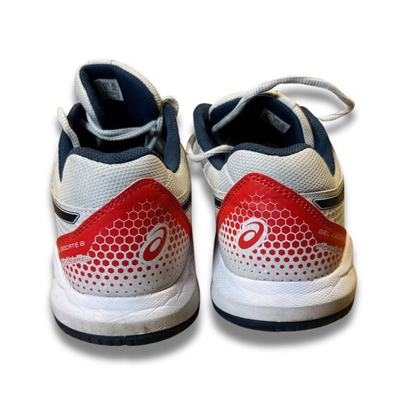 Asics Gel-Dedicate 8 Mens Tennis Shoes Size 9.5 White/Red - Picture 4 of 7
